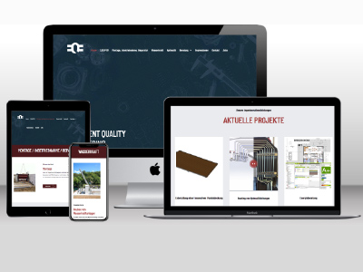 Website mit responsive Design für PC, Tablet und Smartphone